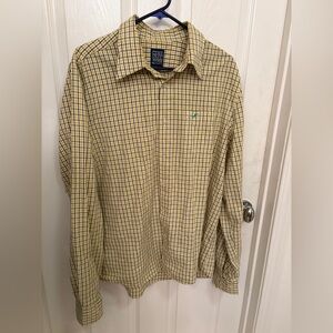 Hollister Yellow and Blue Checkered Shirt size xxl